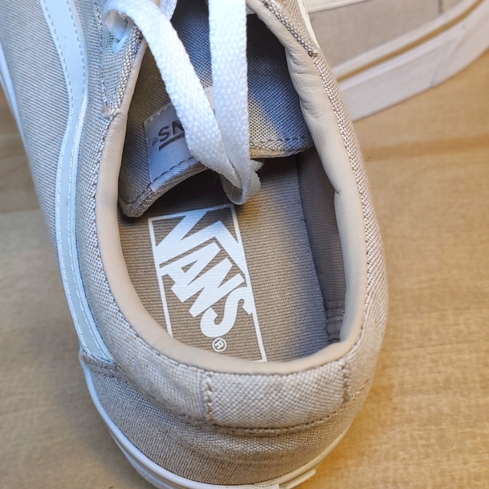 Vans Old Skool Tan Canvas Women's Athletic Shoes - Picture 9 of 10